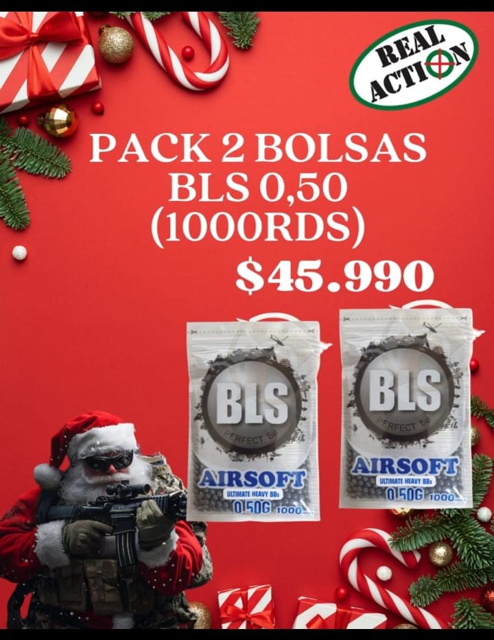 Pack navidad BLS 0,50 2 bolsas (1000 rds)